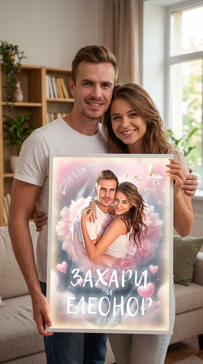 Светещ „Любов в облаците“