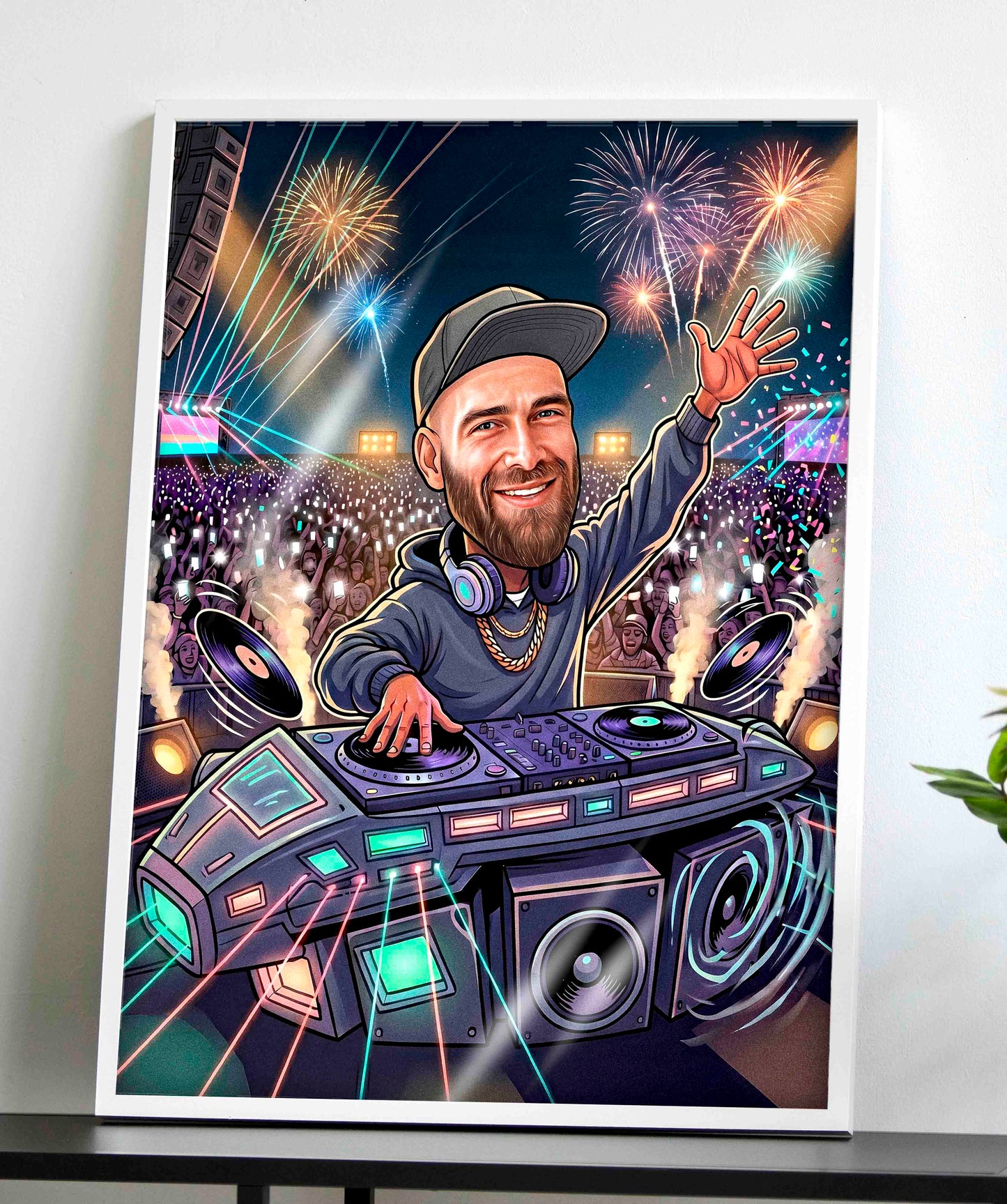 Светеща карикатура "DJ"