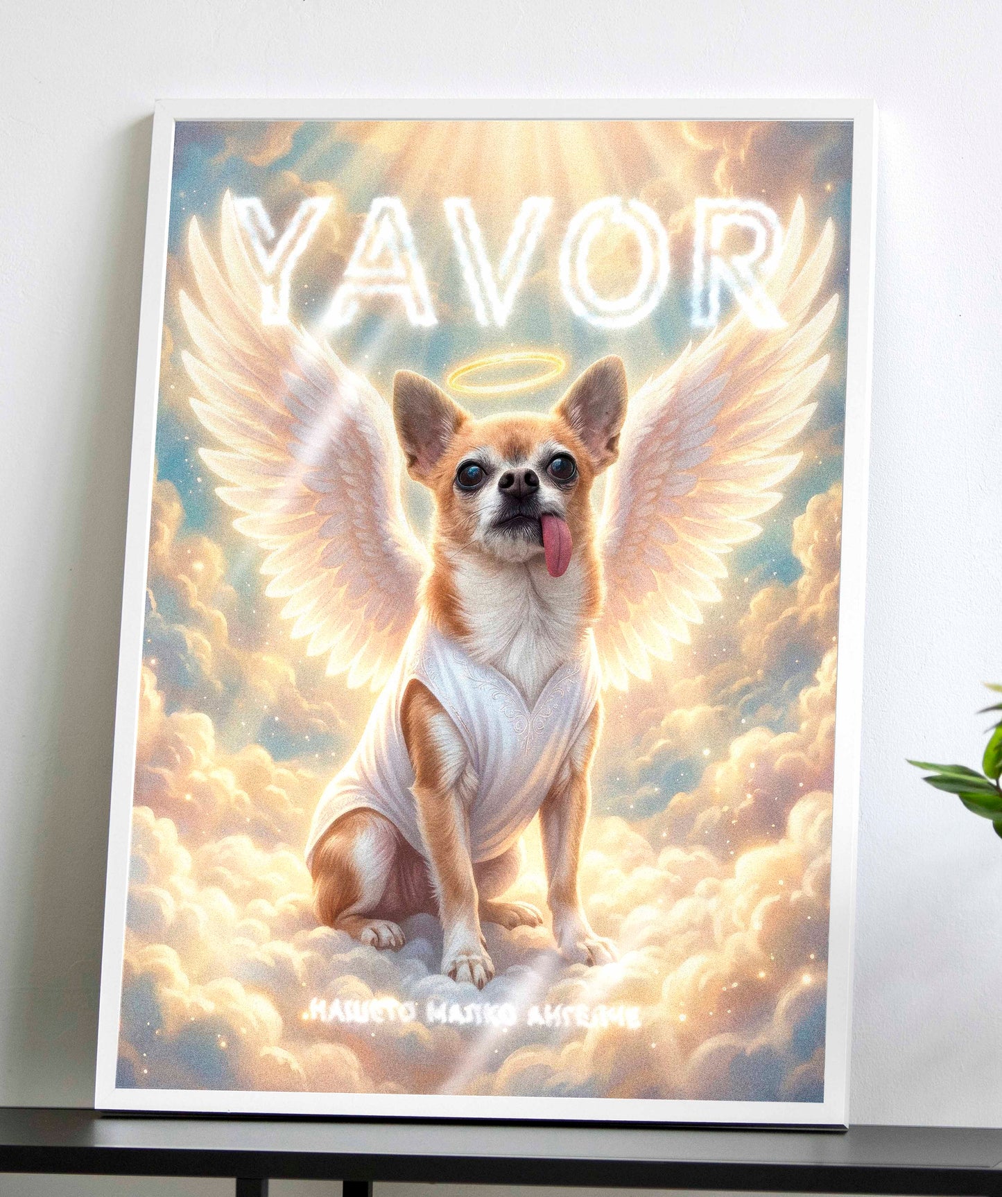White Angel LED Pet Poster