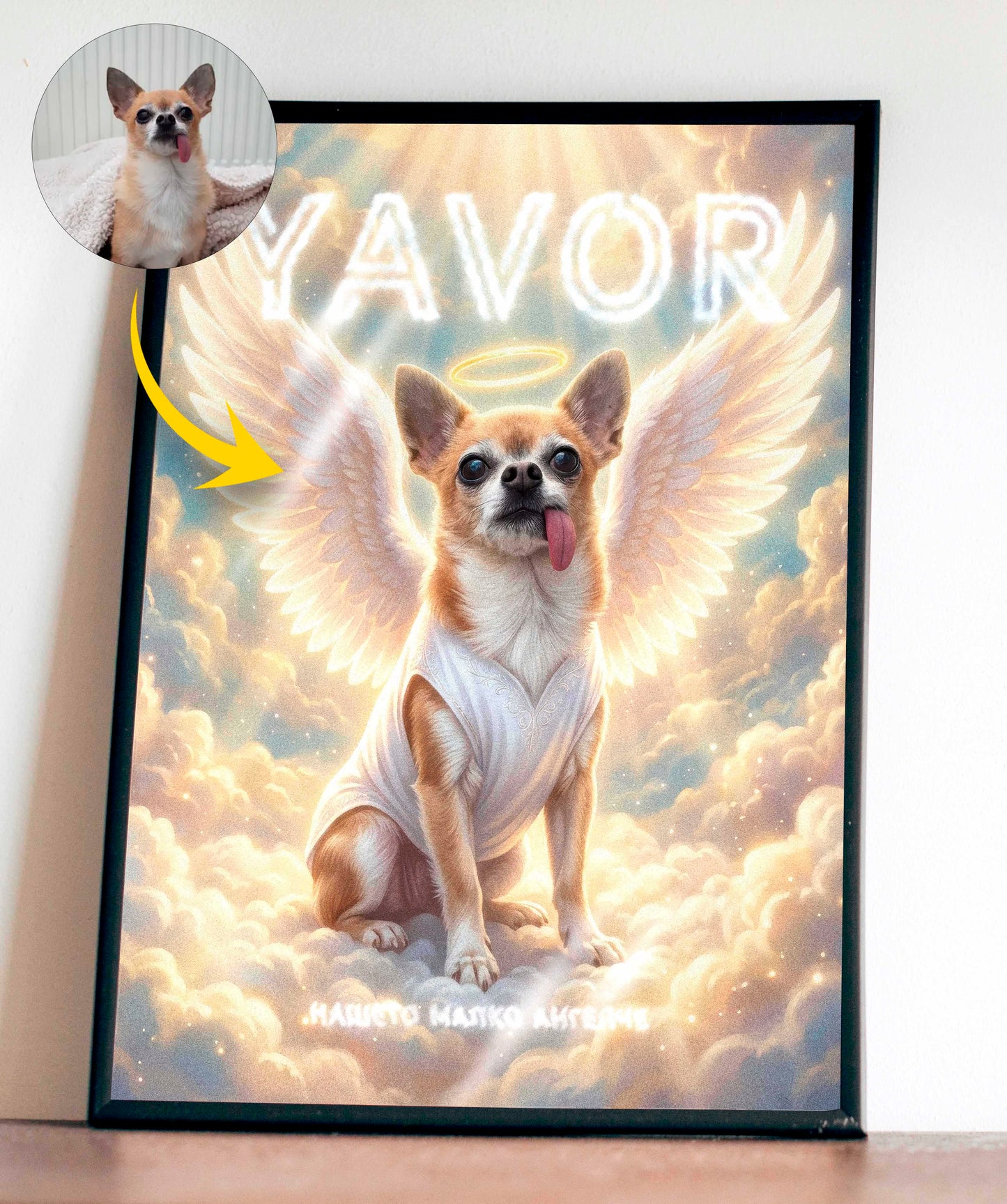 White Angel LED Pet Poster