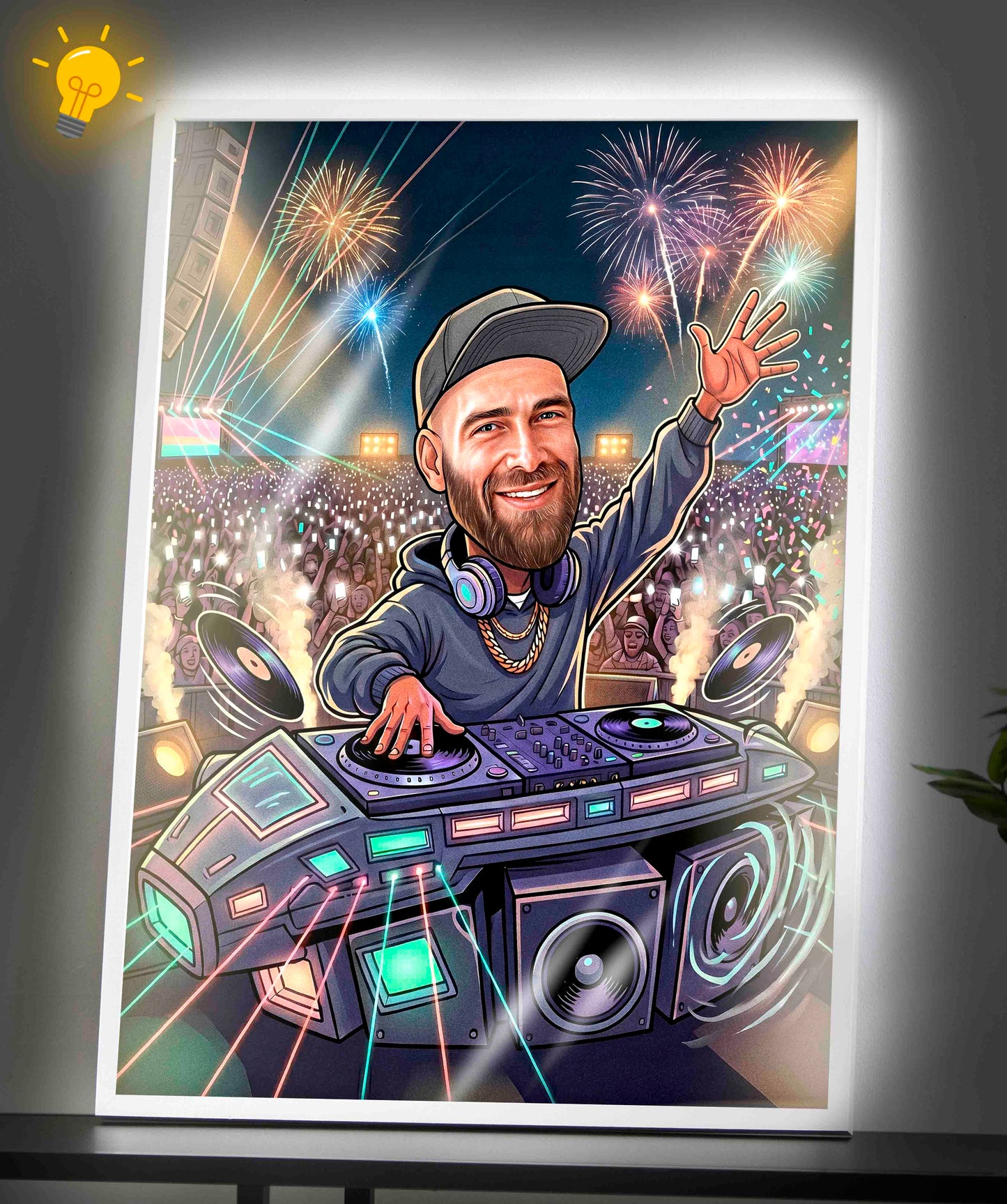 Светеща карикатура "DJ"