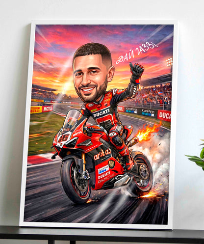Biker LED Caricature