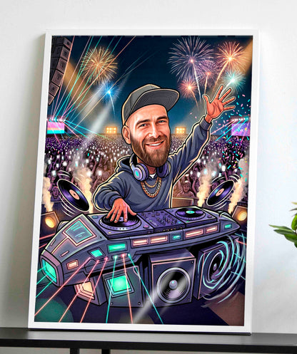 Светеща карикатура "DJ"