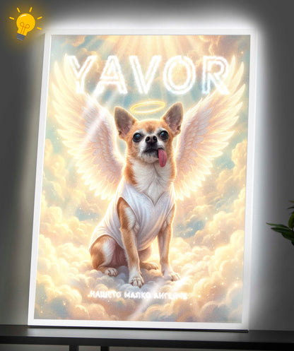 White Angel LED Pet Poster